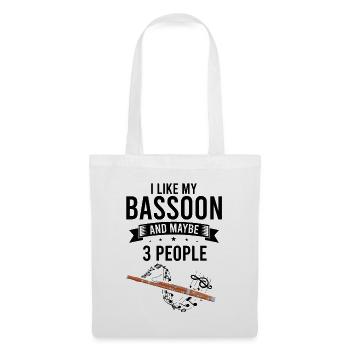 Basson Orchesta design pour bassonistes - Sac en tissu - blanc - Devant
