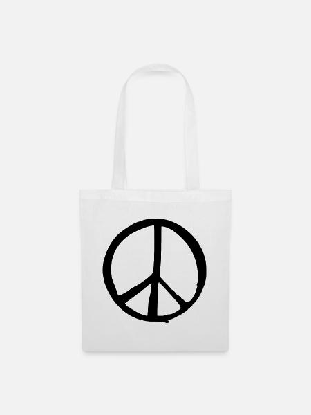 Peacezeichen - Stoffbeutel - Weiß