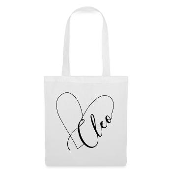 Cleo Nom Ligne de coeur - Sac en tissu - blanc - Devant