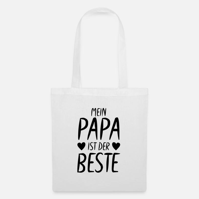 Papa ist der Beste Geschenk - Stoffbeutel - Weiß