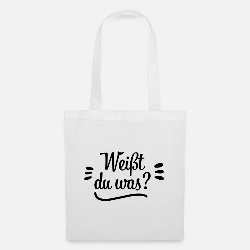 Weisst du was Schwangerschaft Geschenk - Stoffbeutel - Weiß