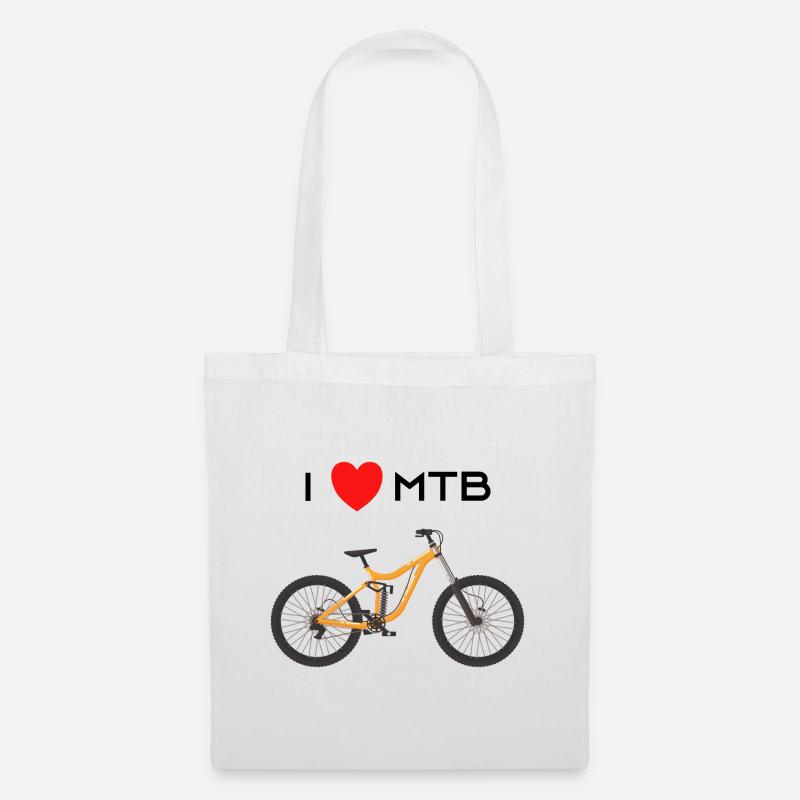 ich liebe MTB - Stoffbeutel - Weiß