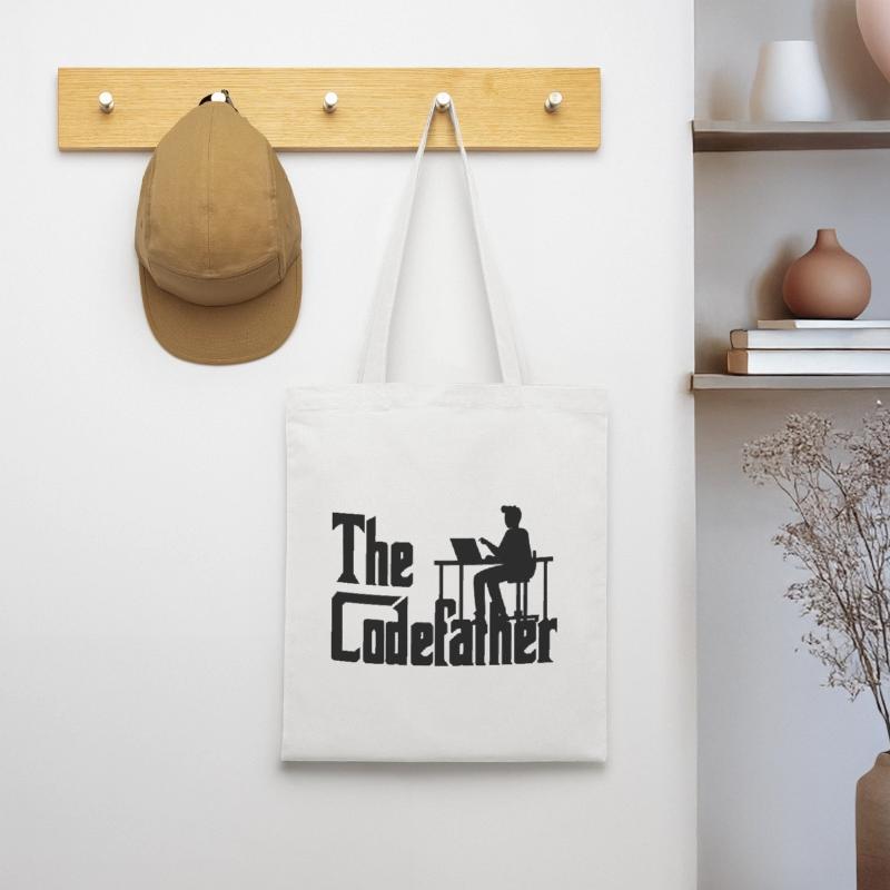 The Codefather Coding Programmer Gift Tote Bag