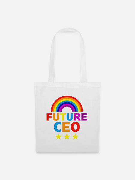 Future CEO Entrepreneur Geschenk - Stoffbeutel - Weiß