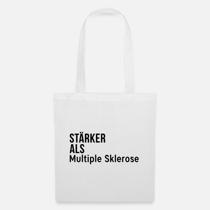 Stärker als Multiple Sklerose Geschenk - Stoffbeutel - Weiß
