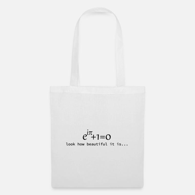 Eulersche Formel look how beautiful Mathe Geschenk - Stoffbeutel - Weiß