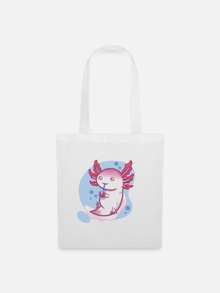 Axolotl x Bubbletea - Stoffbeutel - Weiß