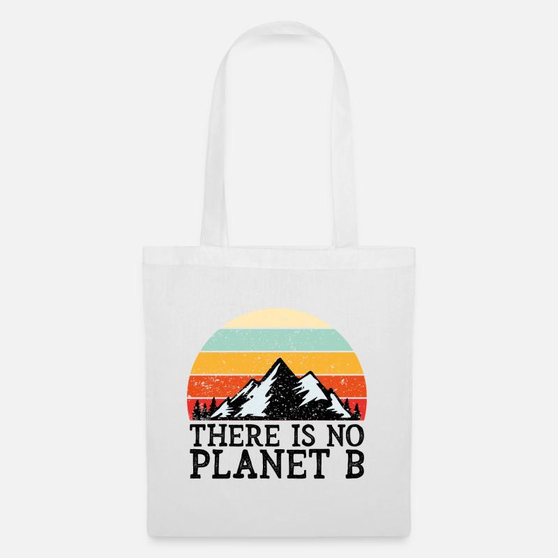 There is no planet b Umweltschutz Geschenk - Stoffbeutel - Weiß