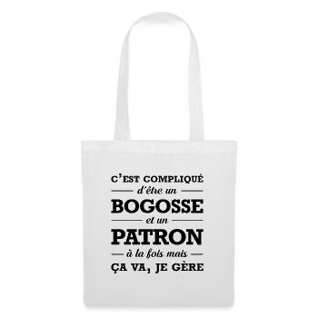 PATRON ET BEAU GOSSE - Sac en tissu - blanc - Devant