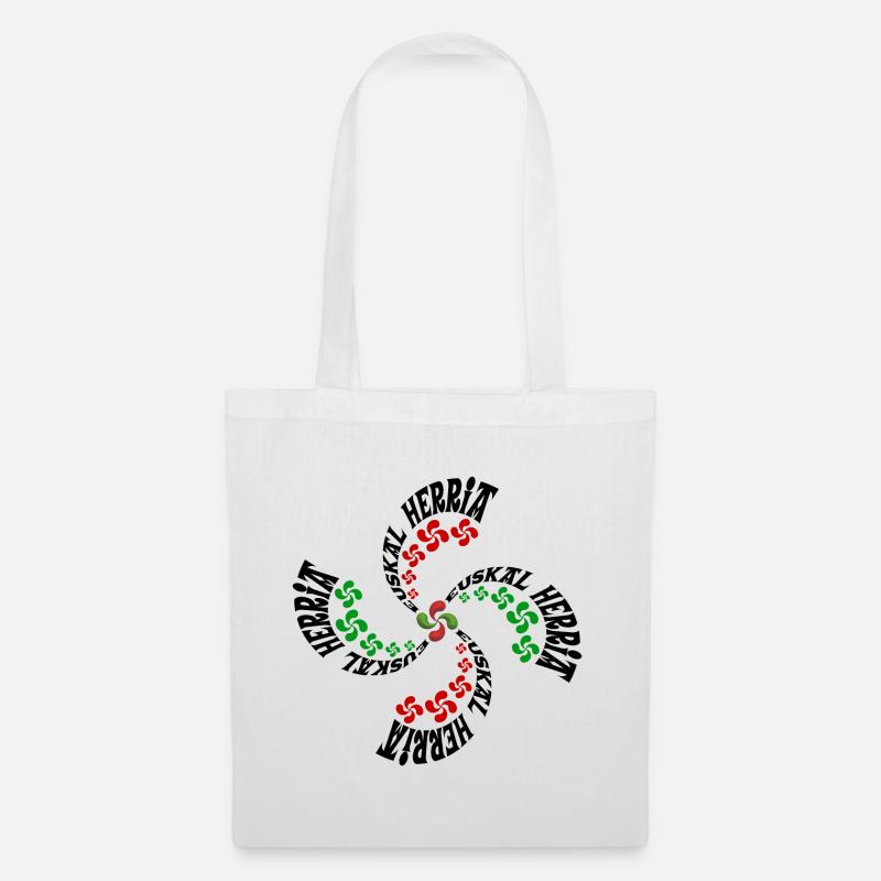 Croix du Pays Basque - Sac en tissu - blanc