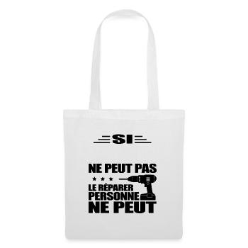 BRICOLEUR À PERSONNALISER - Sac en tissu - blanc - Devant