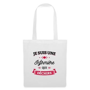 INFIRMIÈRE QUI DÉCHIRE - Sac en tissu - blanc - Devant