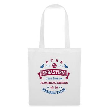 SÉBASTIEN PARFAIT - NOM SÉBASTIEN - Sac en tissu - blanc - Devant