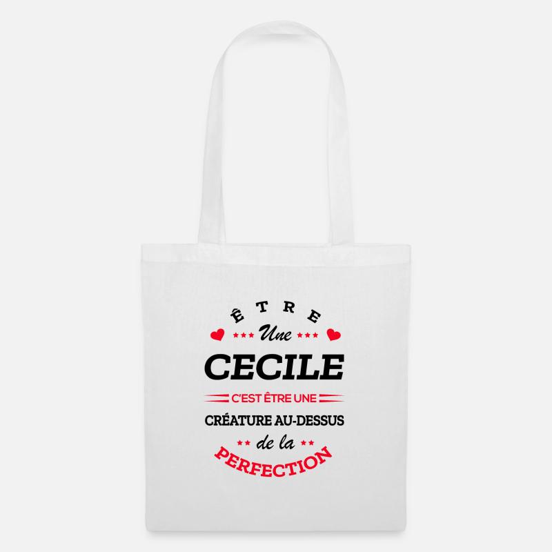 CECILE PARFAITE - NOM CECILE - Sac en tissu - blanc
