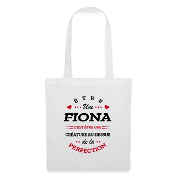 FIONA PARFAITE - NOM FIONA - Sac en tissu - blanc - Devant