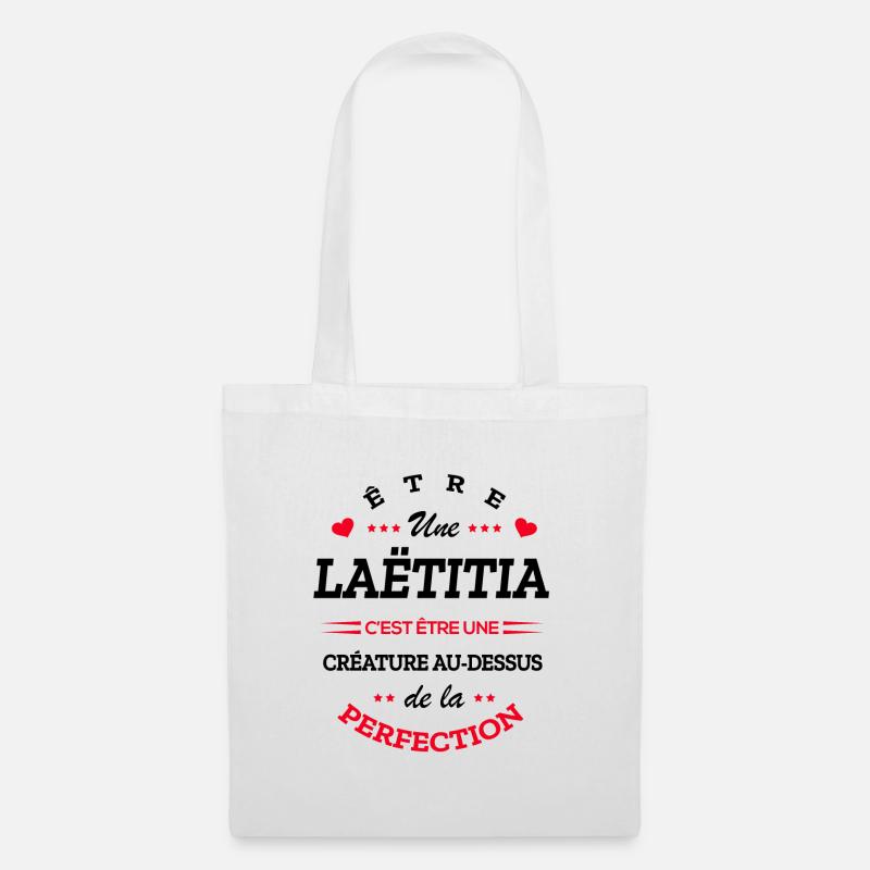 LAËTITIA PARFAITE - NOM LAËTITIA - Sac en tissu - blanc