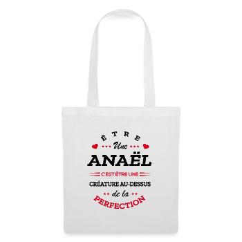 ANAËL PARFAITE - NOM ANAËL - Sac en tissu - blanc - Devant