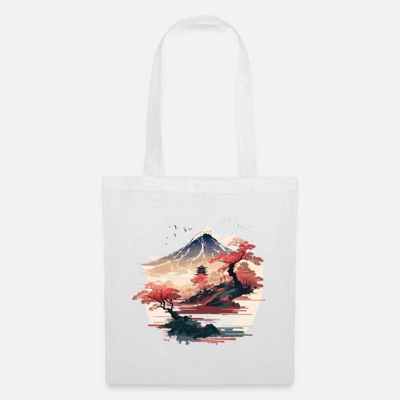 Asiatisch - Stoffbeutel - Weiß