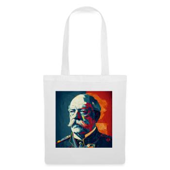 Otto von Bismarck Pop Art - Stoffbeutel - Weiß - Vorne