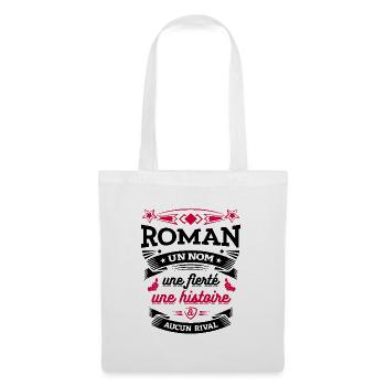 ROMAN UN NOM UNE FIERTÉ AUCUN RIVAL - Sac en tissu - blanc - Devant