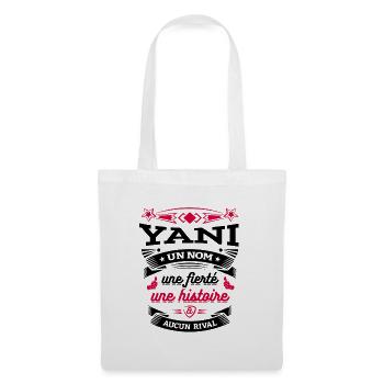 YANI UN NOM UNE FIERTÉ AUCUN RIVAL - Sac en tissu - blanc - Devant