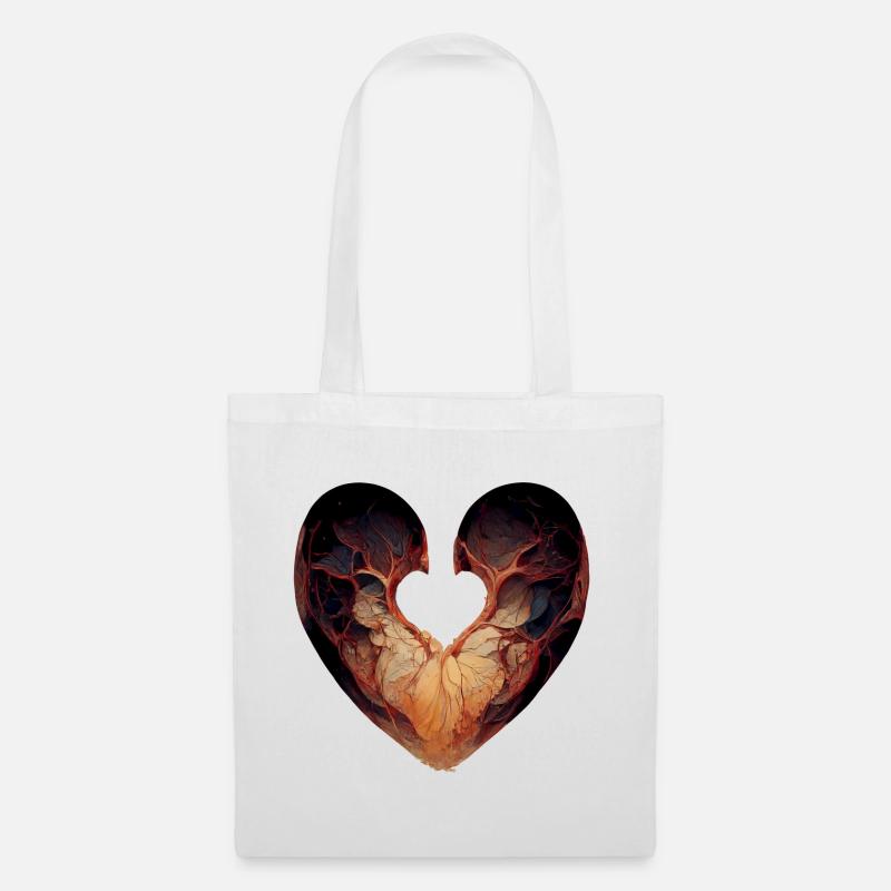 heart inside - Tote Bag - white