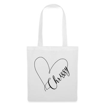 Chrissy Nom Ligne de coeur - Sac en tissu - blanc - Devant