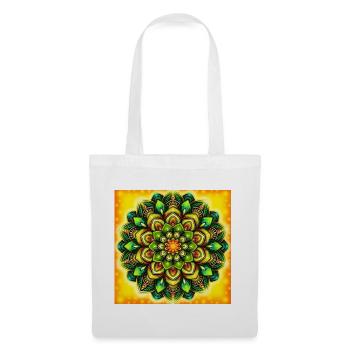 Glowing Mandala Flower Pattern - Tote Bag - white - Front
