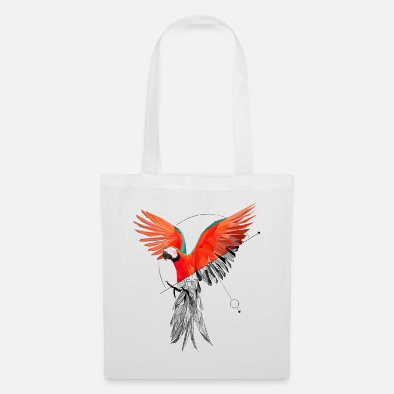 perroquet - Sac en tissu - blanc