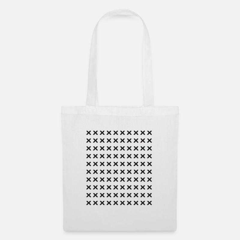 Cross X Design Minimalistic - Stoffbeutel - Weiß