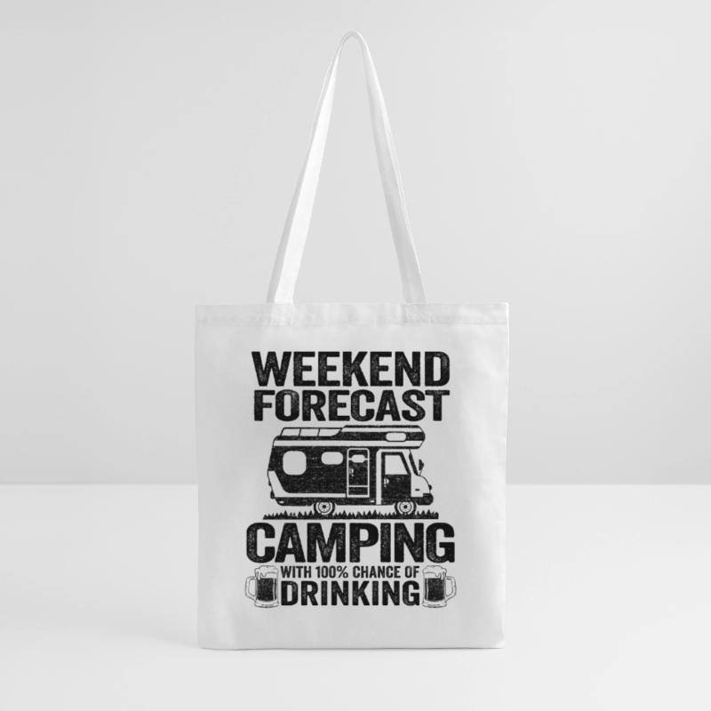 Weekend Forecast Camping With Drinking Camper Tote Bag