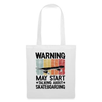 Cadeau de skateboarder dicton vintage de skateur - Sac en tissu - blanc - Devant