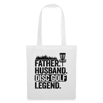 Père Mari Disc Golf Legend Cadeau Fête des Pères - Sac en tissu - blanc - Devant