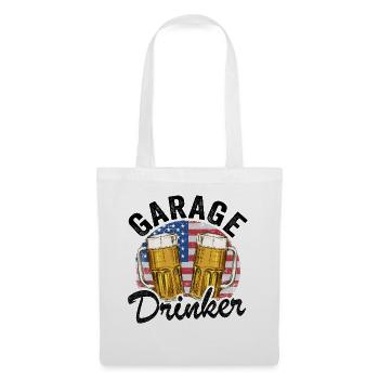 Garage Drinker Funny Beer Drinking - Tote Bag - white - Front