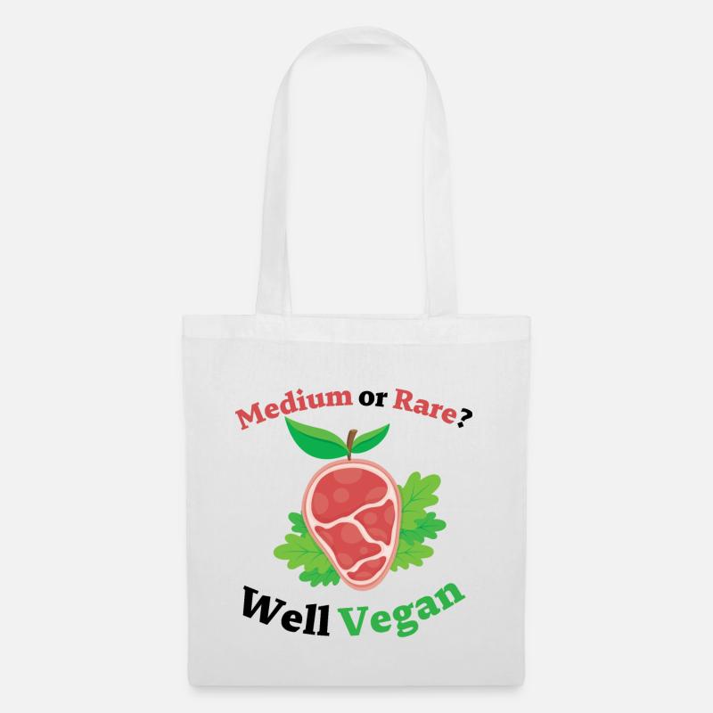 Medium or Rare? Well Vegan - Stoffbeutel - Weiß