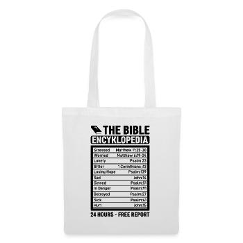 The Bible Encyklopedia 24 heures - Gratuit - Sac en tissu - blanc - Devant