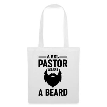 A real pastor wears a beard of Christian - Tote Bag - white - Front