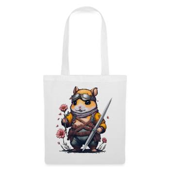 Combat de fleurs de hamster ninja - Sac en tissu - blanc - Devant