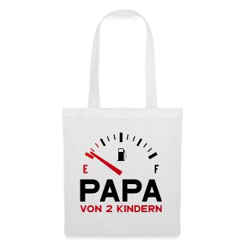 PAPA 2 KINDER VATERTAG - Stoffbeutel - Weiß - Vorne
