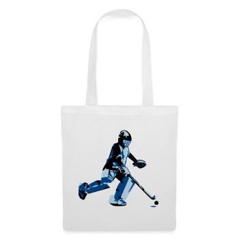 Gardien de but de hockey - Sac en tissu - blanc - Devant
