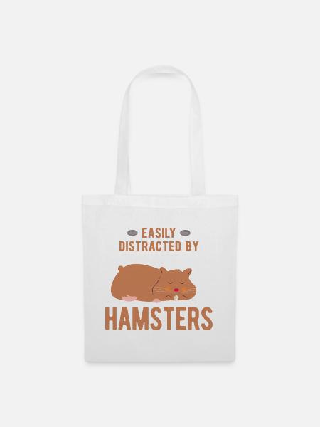 Nagetier Hamster - Stoffbeutel - Weiß
