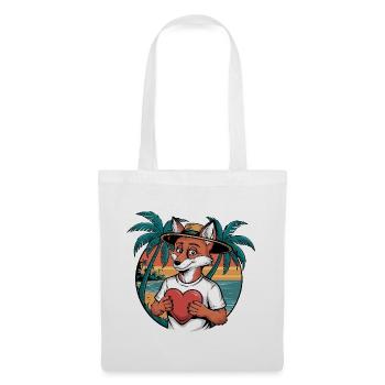 Foxy in love - Sac en tissu - blanc - Devant