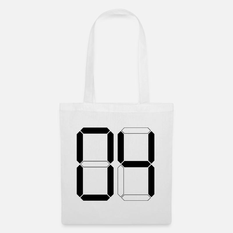 NUMBER 04 Zero Four Birthday Gift Digital - Tote Bag - white
