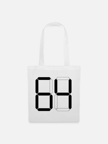 NUMMER 64 Vierundsechzig Geschenk Digital - Stoffbeutel - Weiß