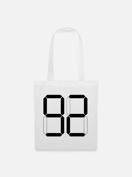 NUMMER 92 Zweiundneunzig Geschenk Digital - Stoffbeutel - Weiß