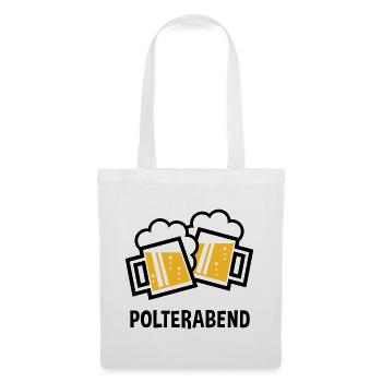 Polterabend (JGA Bier Bayrische Bierkrüge / 2C) - Stoffbeutel - Weiß - Vorne