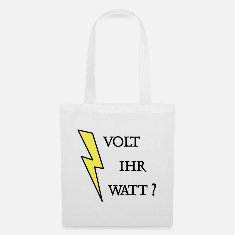 Volt Ihr Watt - Stoffbeutel - Weiß