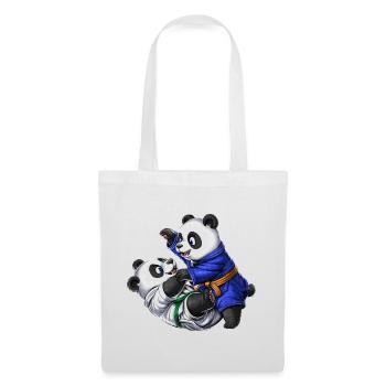 Pandabären Jiu-Jitsu - Stoffbeutel - Weiß - Vorne