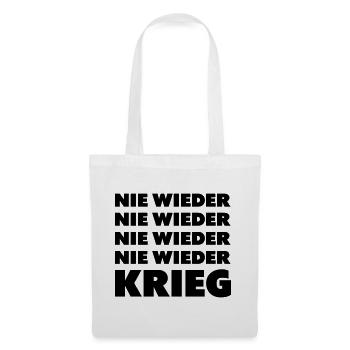 Nie wieder Krieg - Stoffbeutel - Weiß - Vorne