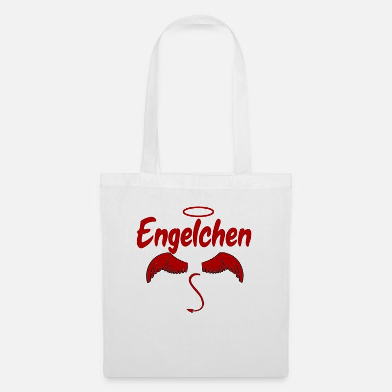 Engel Teufel Kostüm Karneval Outfit Engelchen - Stoffbeutel - Weiß